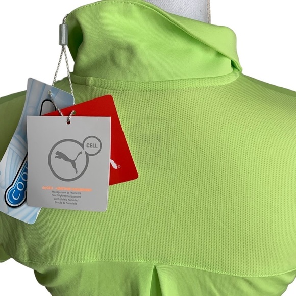 Puma Dry Cell Gold Polo Shirt Short Sleeve Neon Size XS - Picture 9 of 17